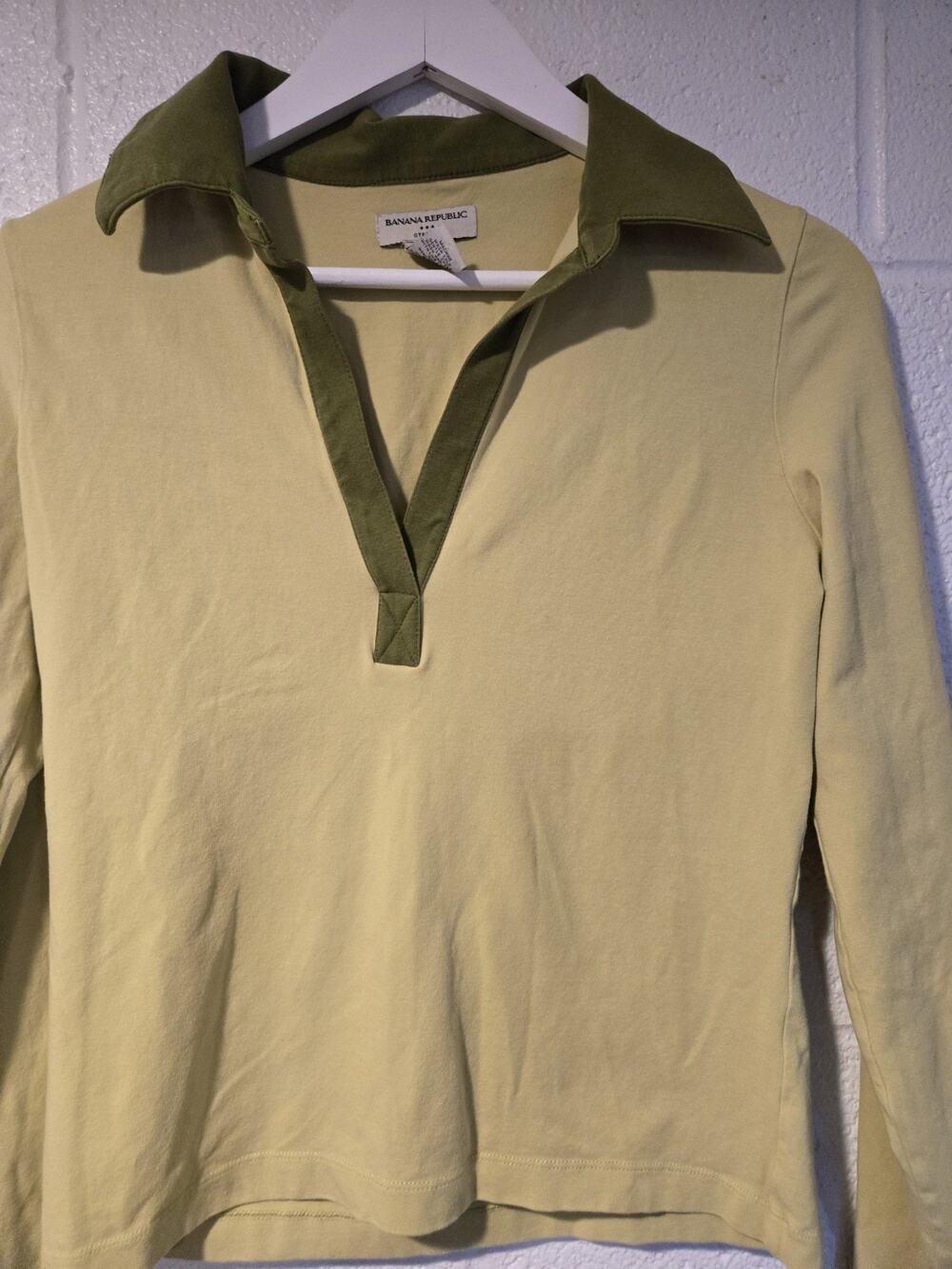 Womens Banana Republic Green Collar Shirt Size Womens M